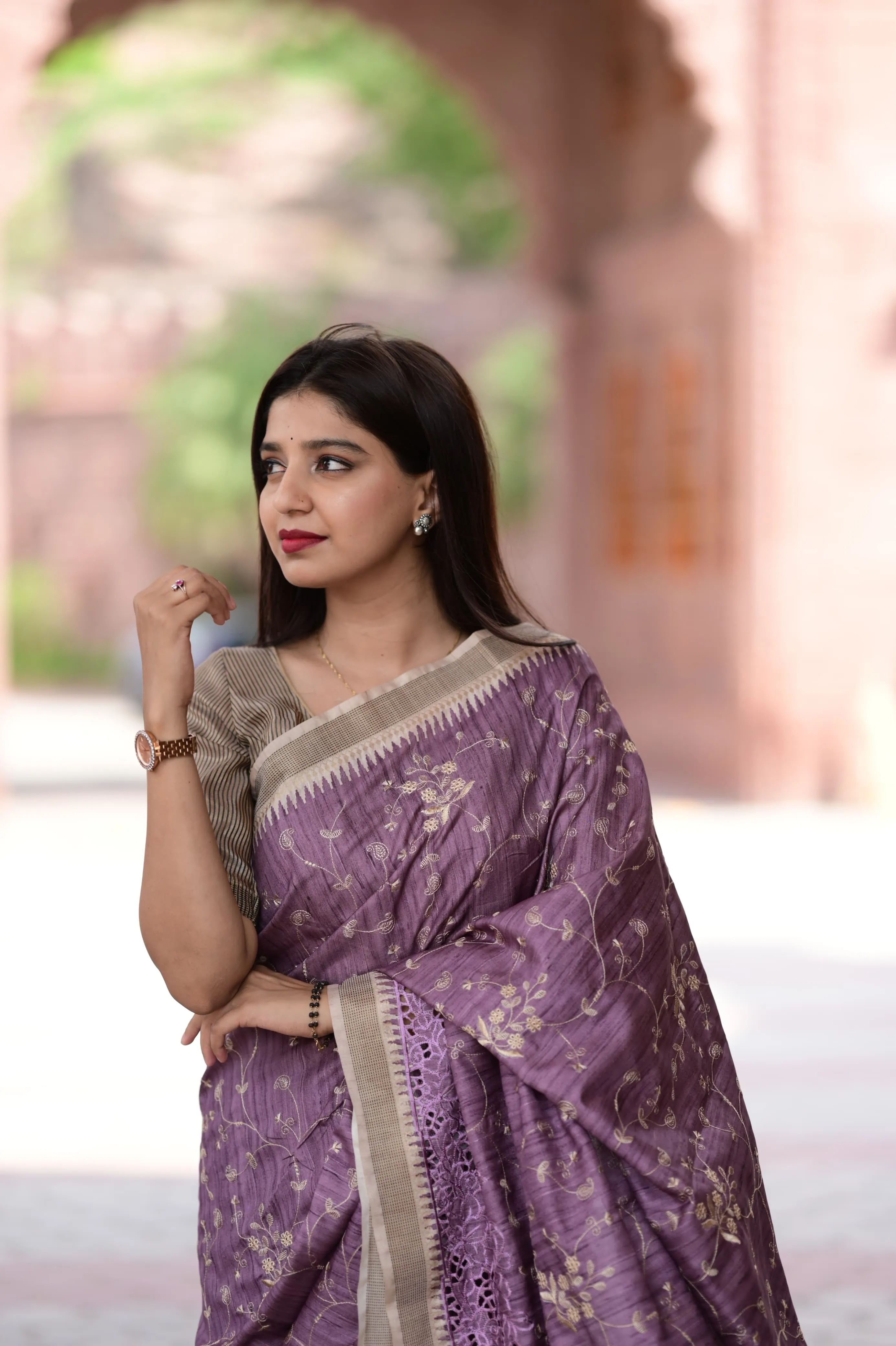 Buy Soft Cotton Tusser Premium Saree in Surat - Reseller Bazzar